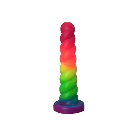 Premade Horny the Unicorn Dildo - Medium - Suction Cup (UV) Twisted Fantasies