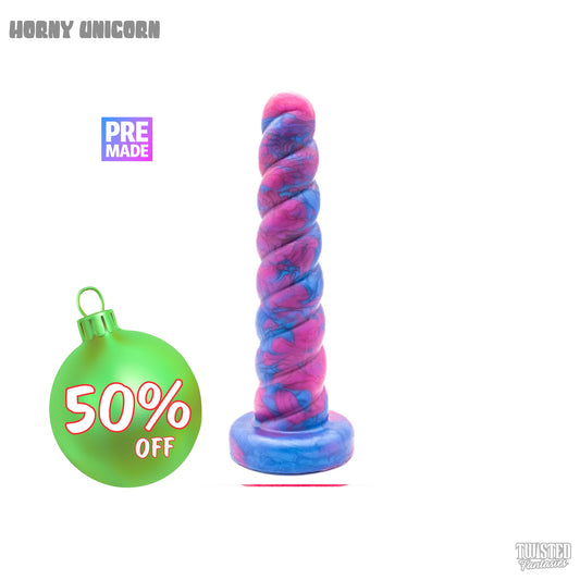 Premade Horny the Unicorn Dildo - Medium - Suction Cup