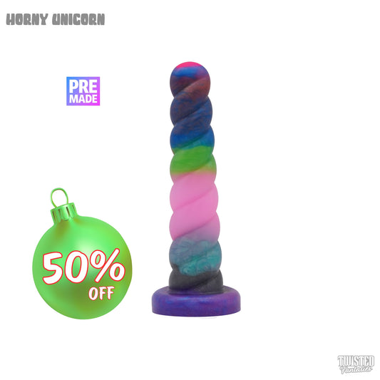 Premade Horny the Unicorn Dildo - Medium - Suction Cup