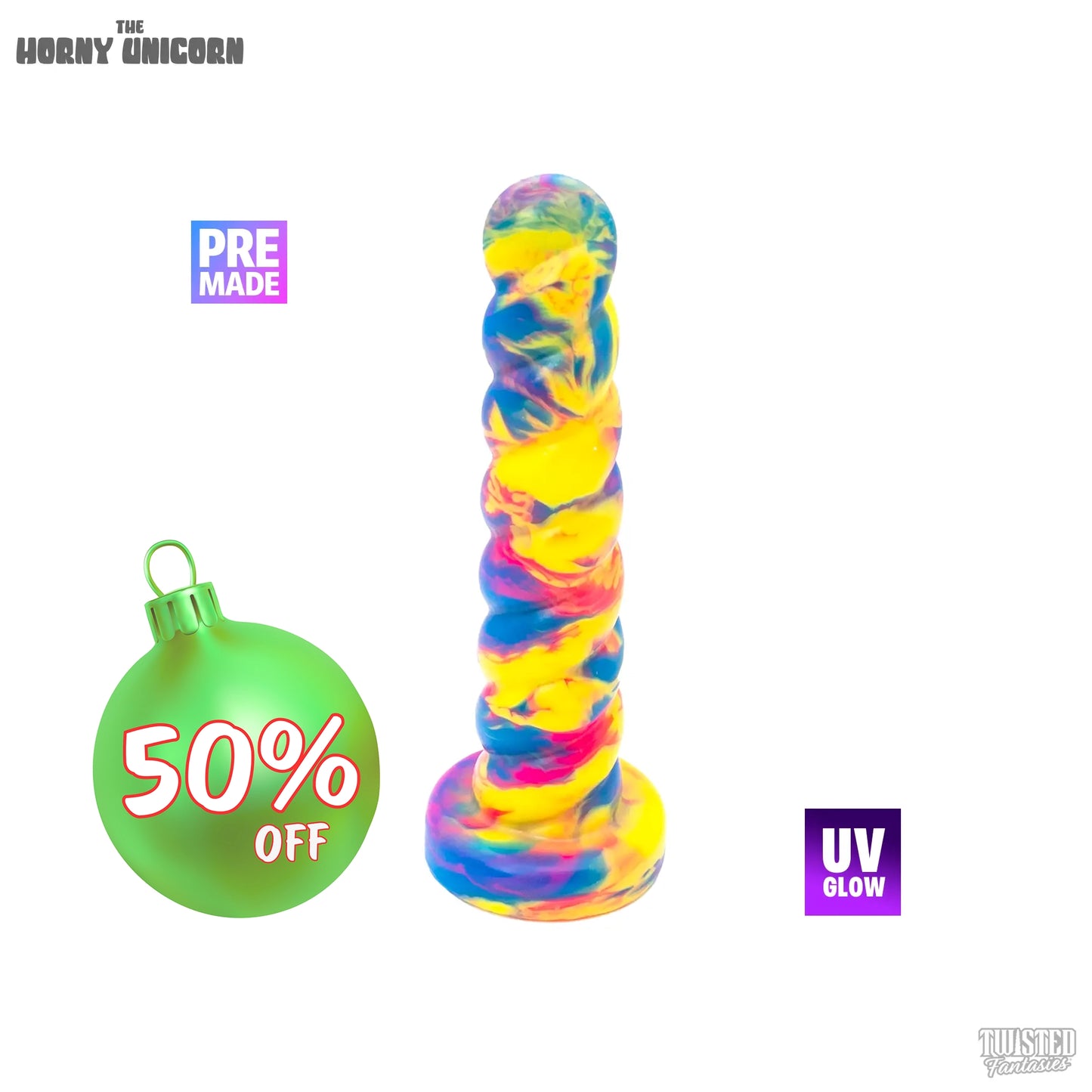 Premade Horny the Unicorn Dildo - Medium - Suction Cup Base