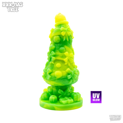 XXX-Mas Christmas Dildo UV Green UV Yellow Marble