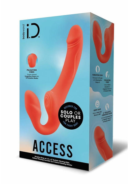 Bodywand iD Strap On Vibrating Pulsating Vibrator for Couples Play