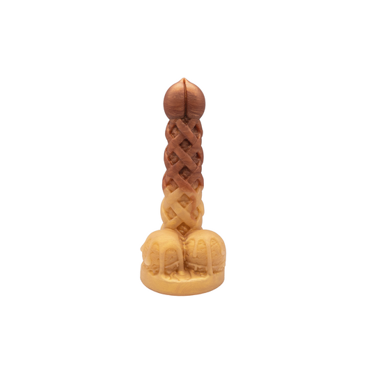 Premade Peach Pie A La Mode Dildo - Medium - Suction Cup