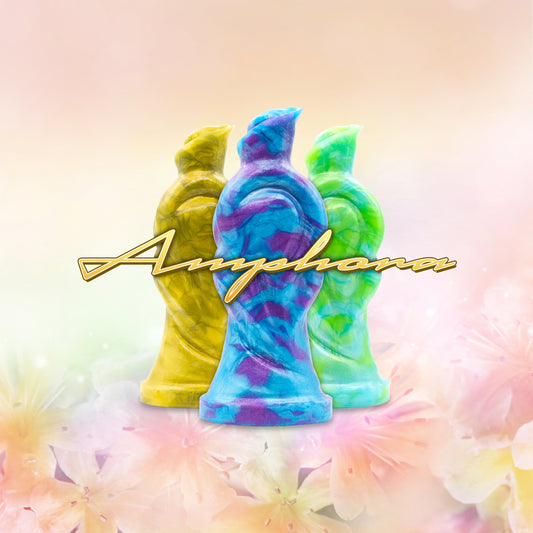 AMPHORA is a fantasy dildo shaped like a vase.  A gentle tip to resemble the softness of petals, as you work your way down the gently knotted shaft filled with ridges, crevices, and twists.