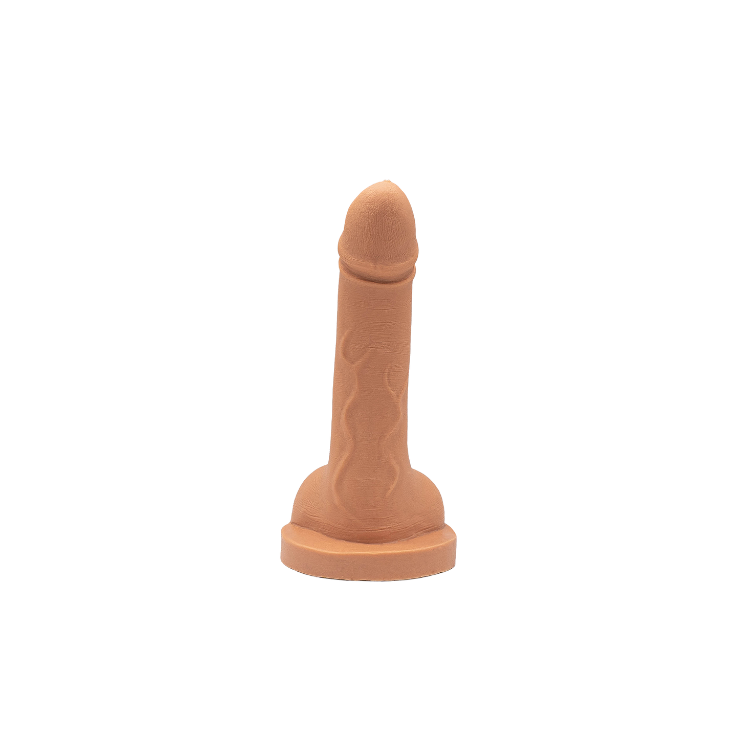 Tom is a realistic dildo. This realistic dildo is 6" in usable length, with a 1.5" shaft diameter. 