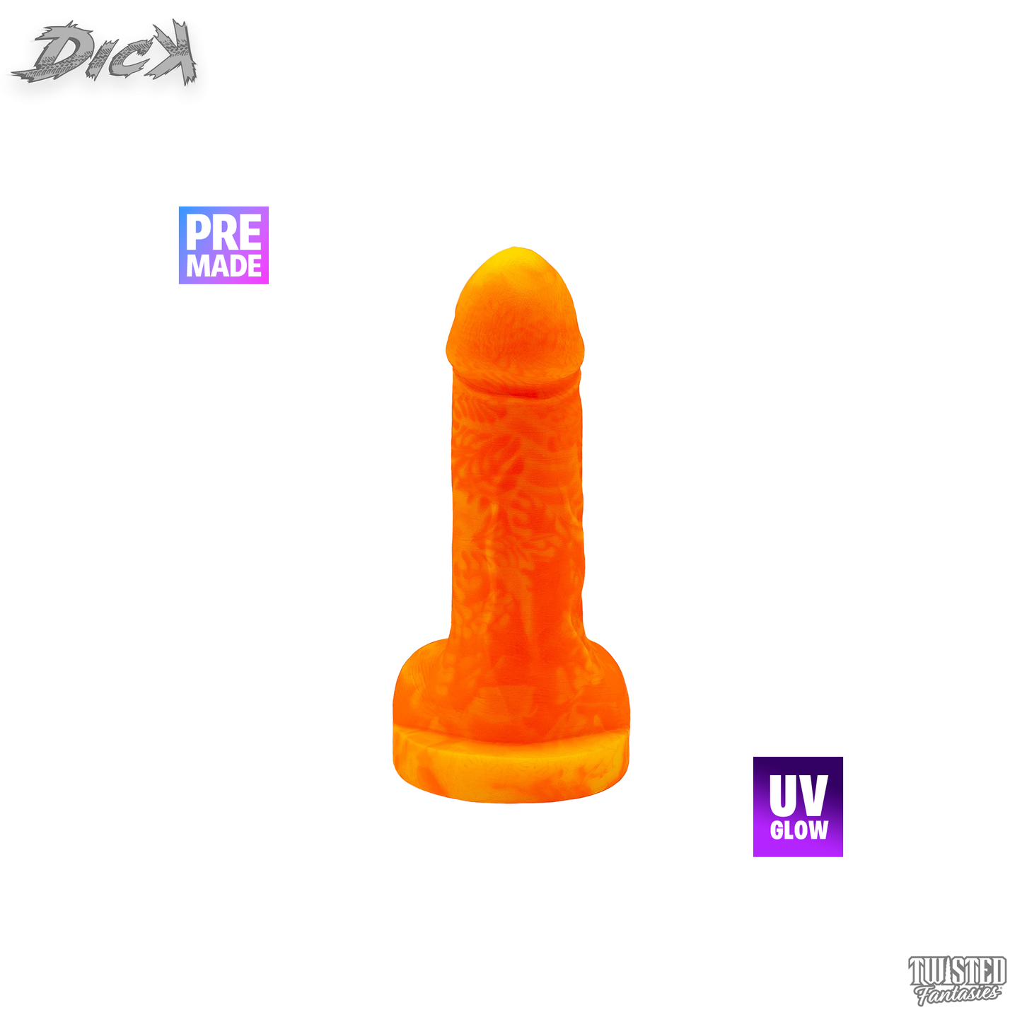 Premade Dick the Realistic Dildo - Med - Suction Cup (UV)