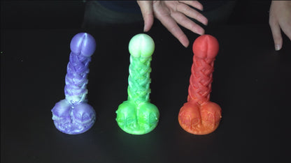 Premade Peach Pie A La Mode Dildo - Medium - Suction Cup