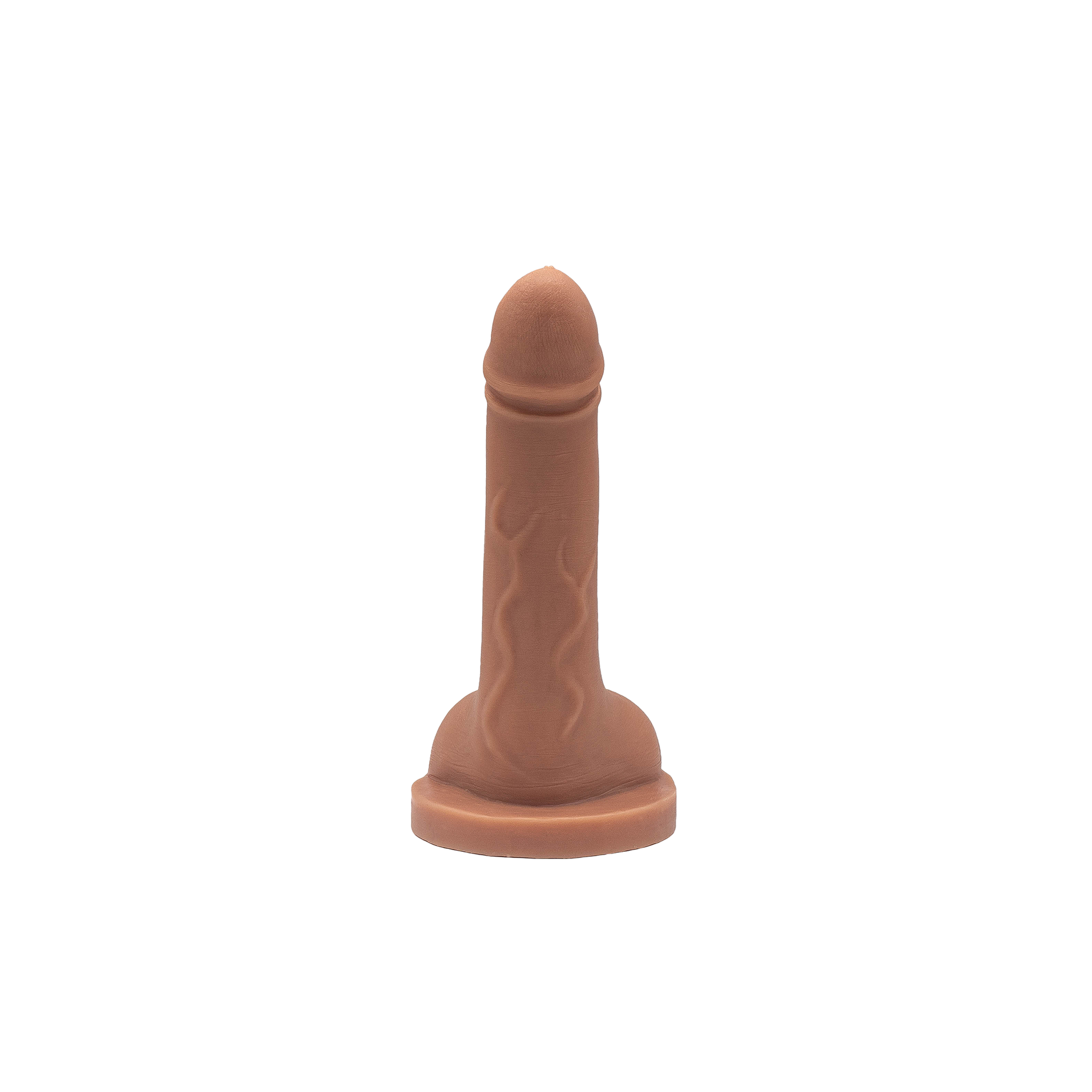 Tom is a realistic dildo. This realistic dildo is 6" in usable length, with a 1.5" shaft diameter. 