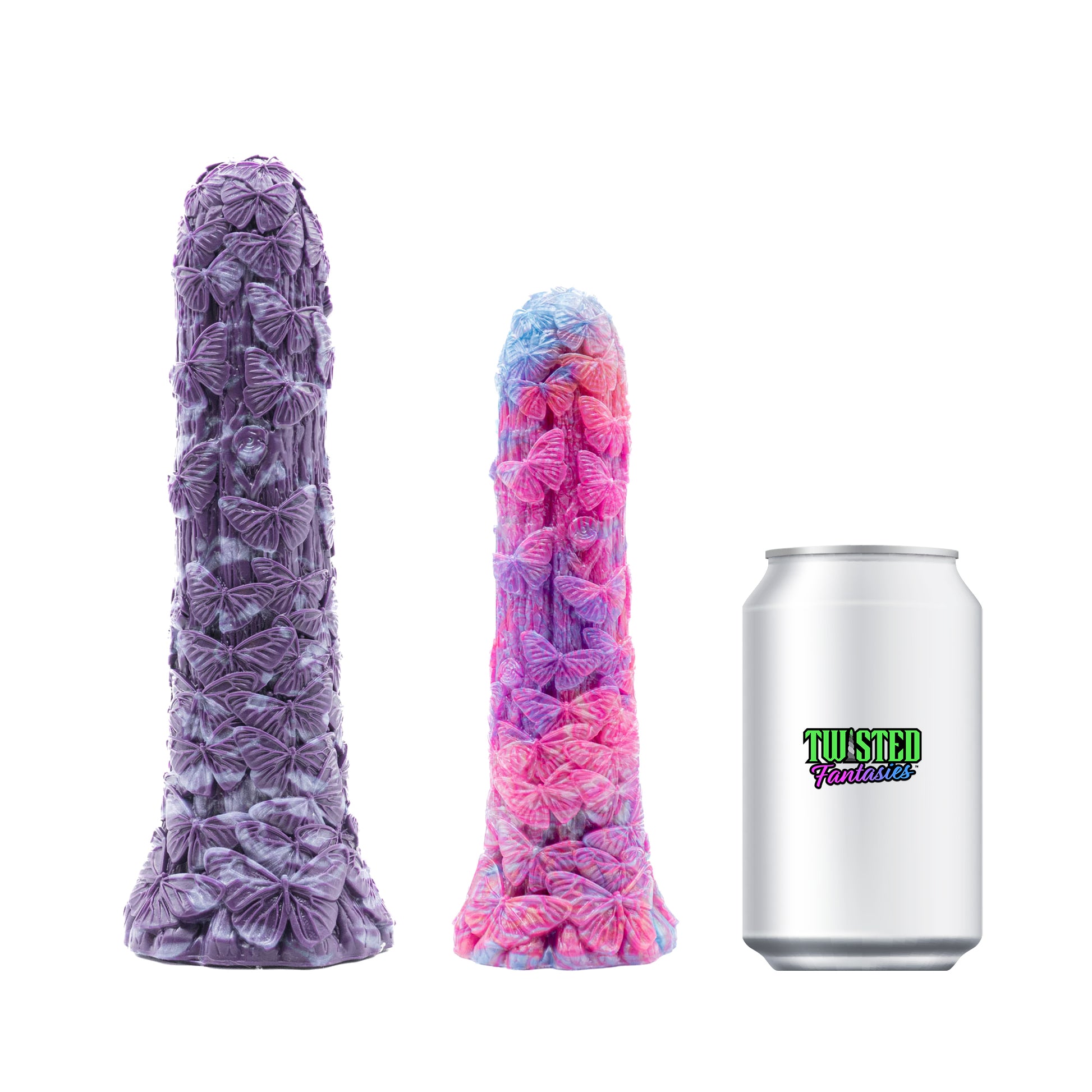 Monarch Butterfly Dildo - size comparison Twisted Fantasies